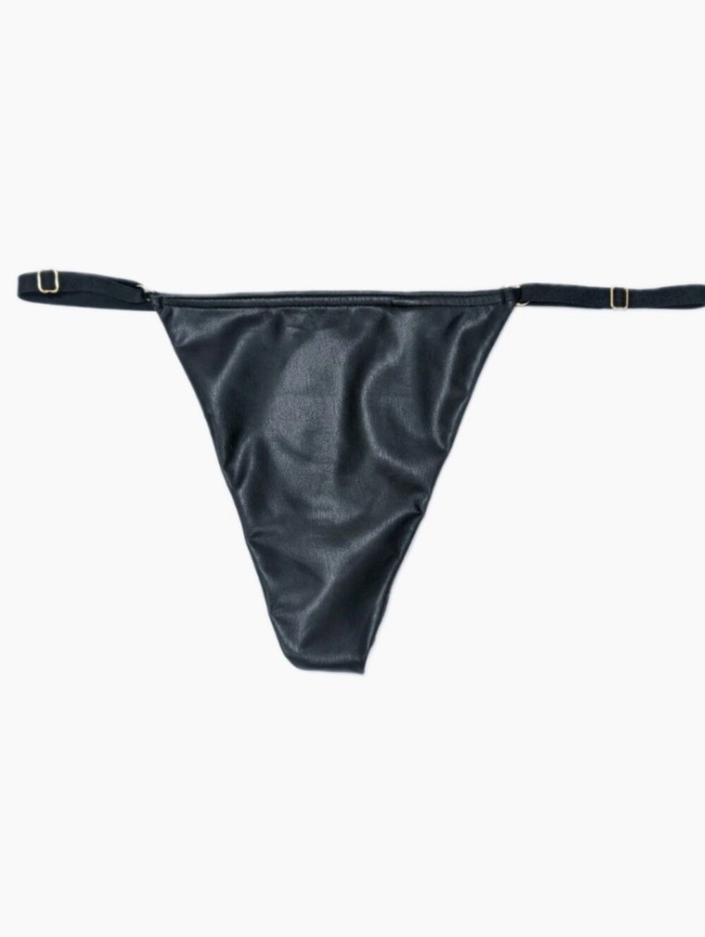 Victoria's Secret Faux Leather V String Thong XL Very Sexy Women Panty Black